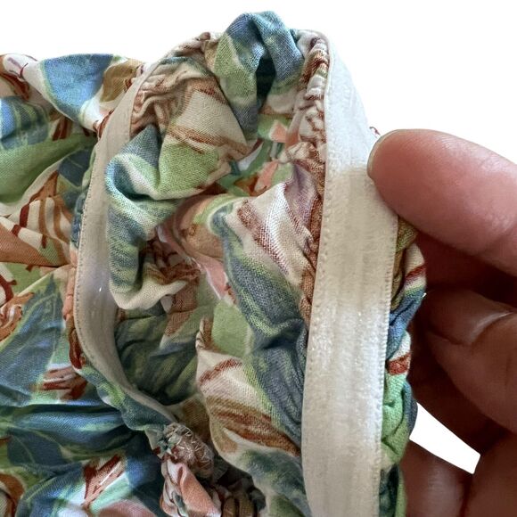 Roxy  Shallow Love Crop Top Blouse Womens Sz. Medium Tropical Resortwear Beach - Picture 7 of 12